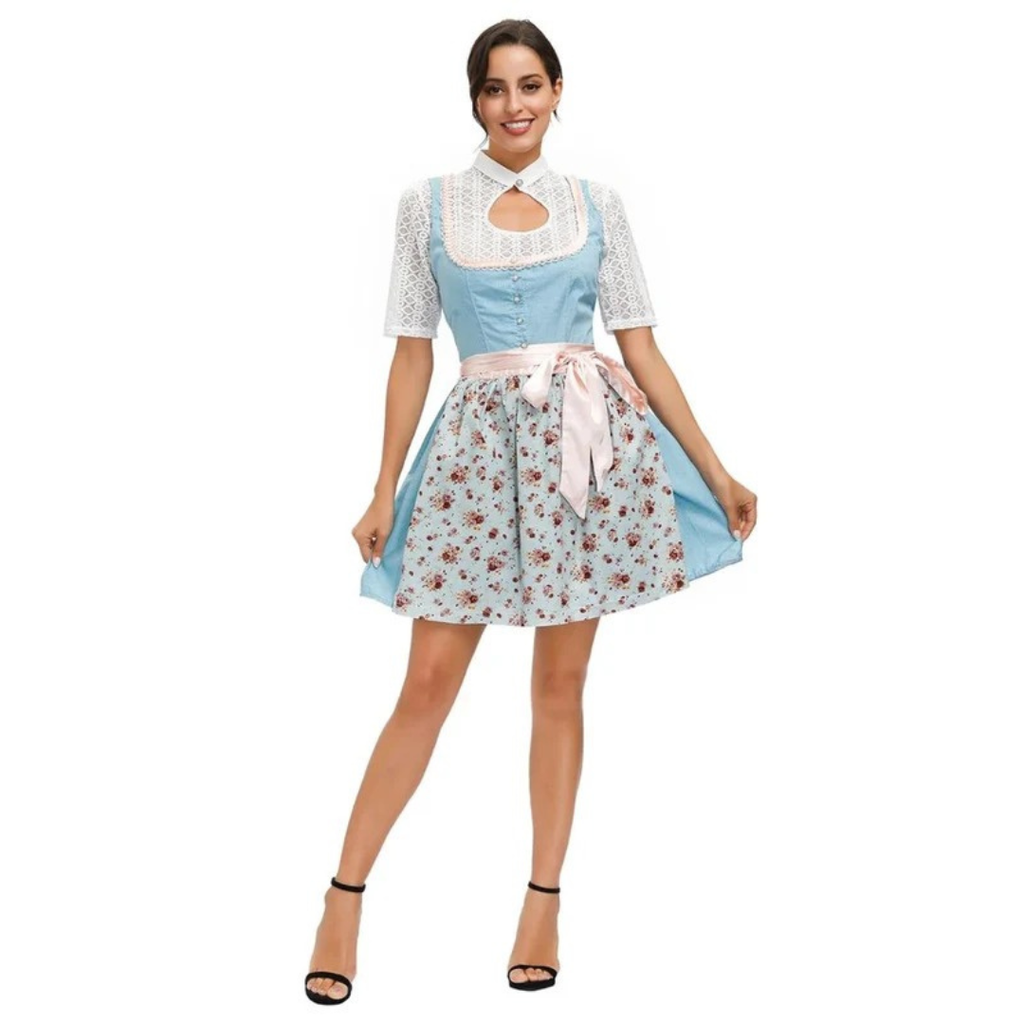 Anja | Damen Oktoberfest Dirndl mit Blumenmuster