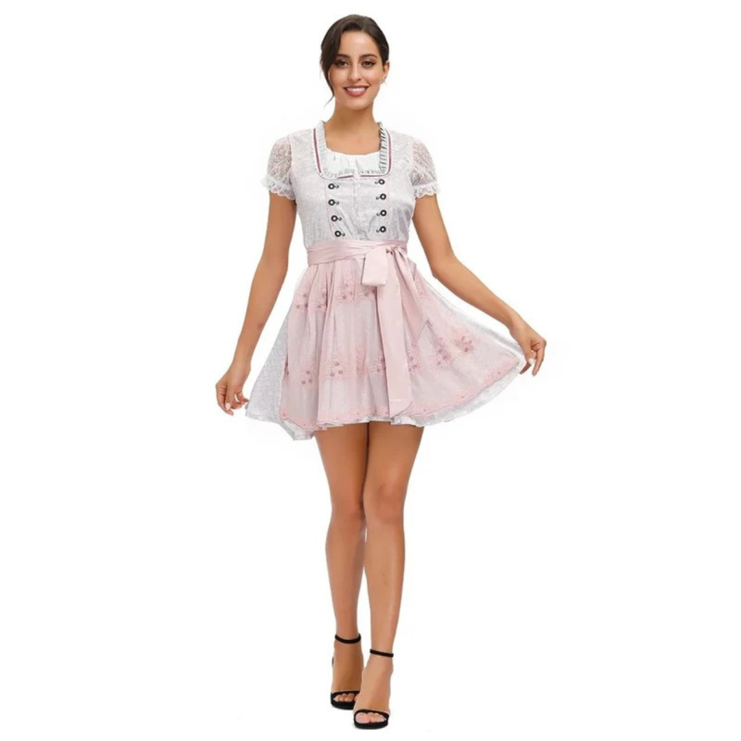 Anja | Damen Oktoberfest Dirndl mit Blumenmuster