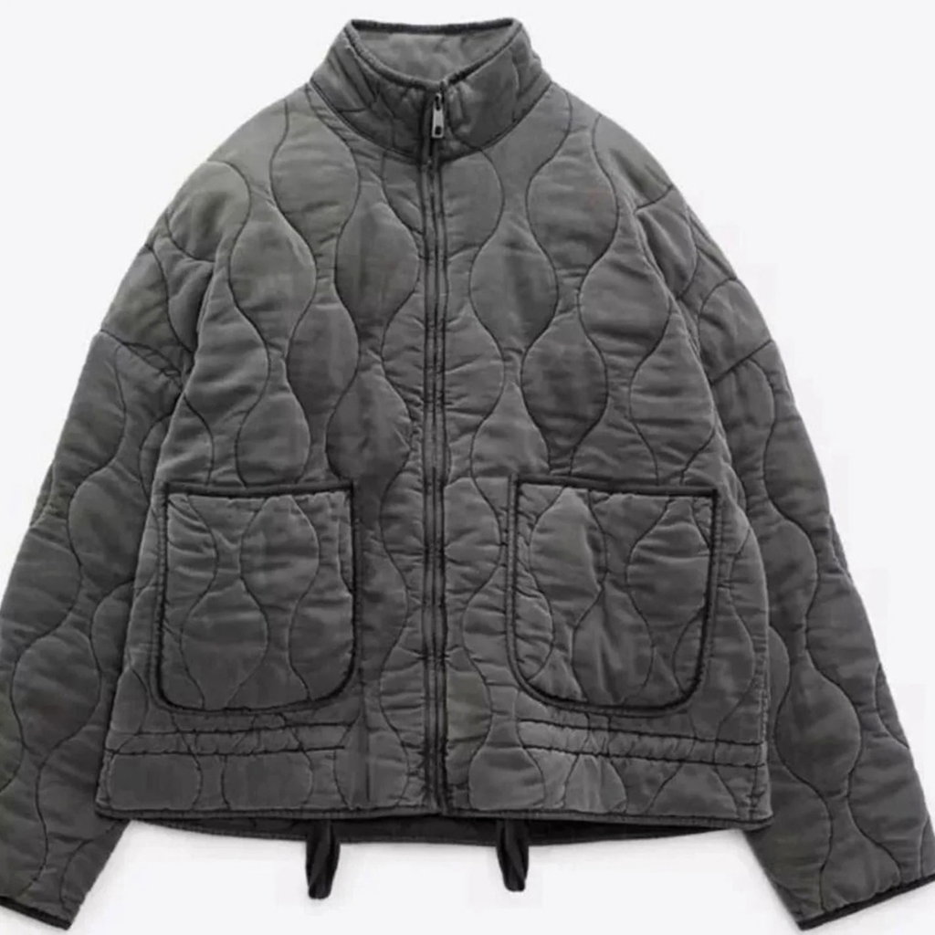 Annabel | Damen Steppjacke mit Stehkragen, Reißverschluss und Taschen