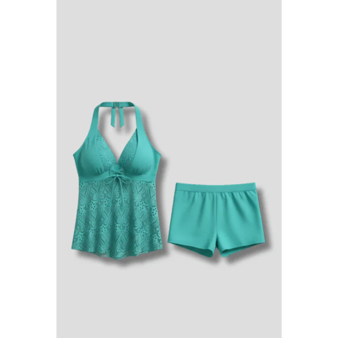 Annalena | Damen Tankini Zweiteiler Strand Urlaub Elegant