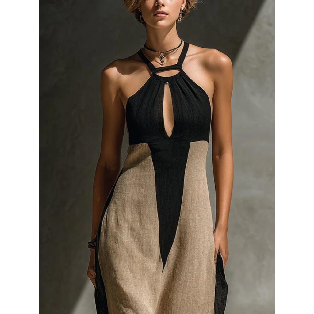 Anne | Damen Leichtes Midikleid Sommer