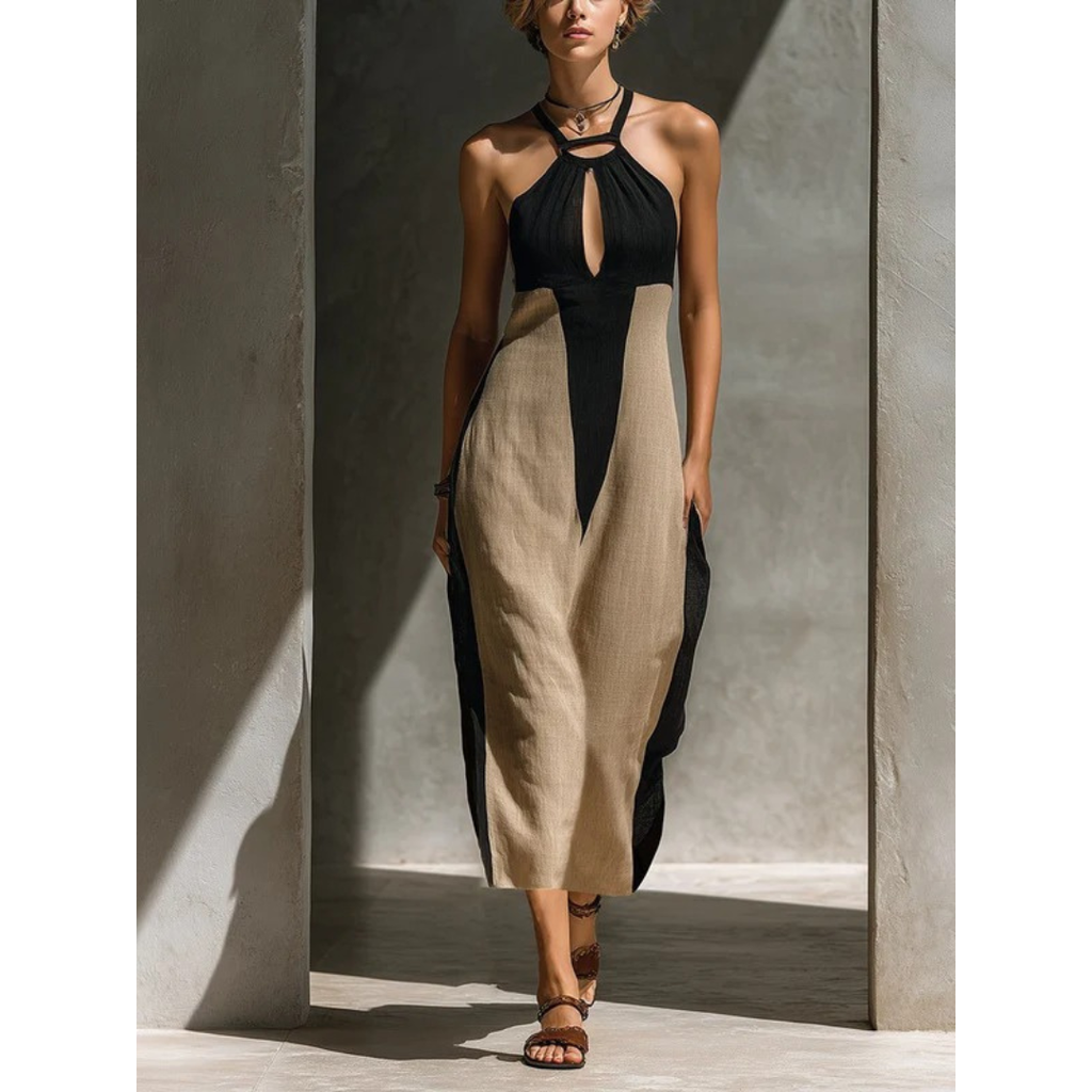 Anne | Damen Leichtes Midikleid Sommer