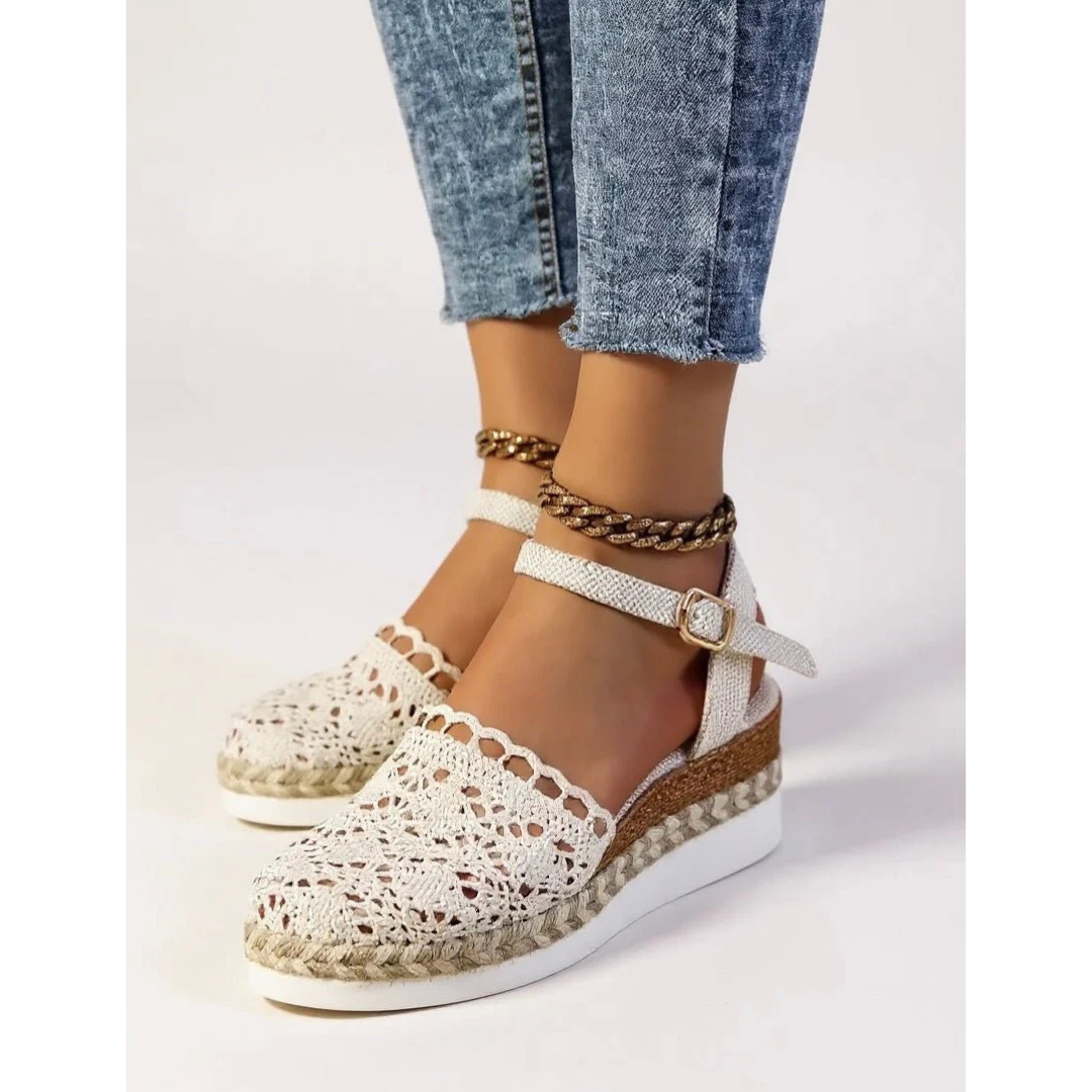 Annelie | Damen Orthopädische Boho Häkel Sandalen