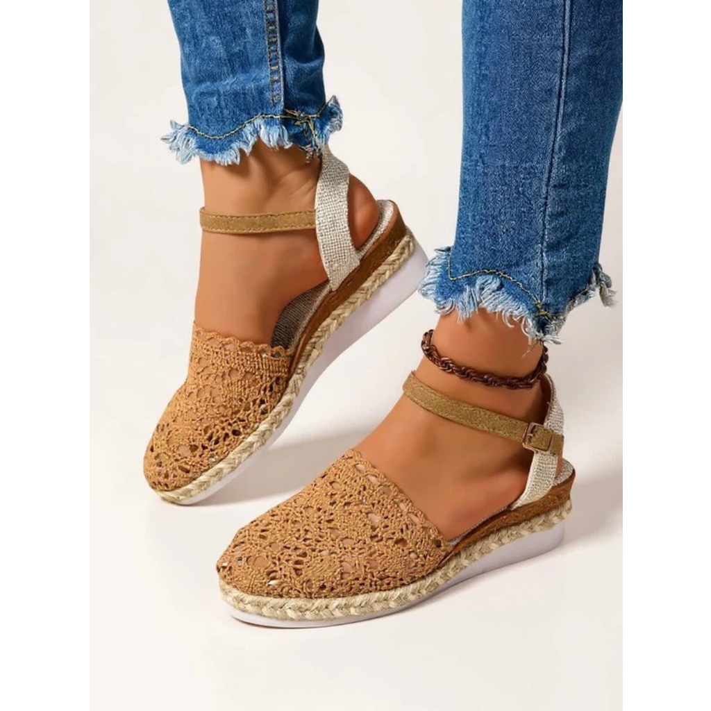 Annelie | Damen Orthopädische Boho Häkel Sandalen