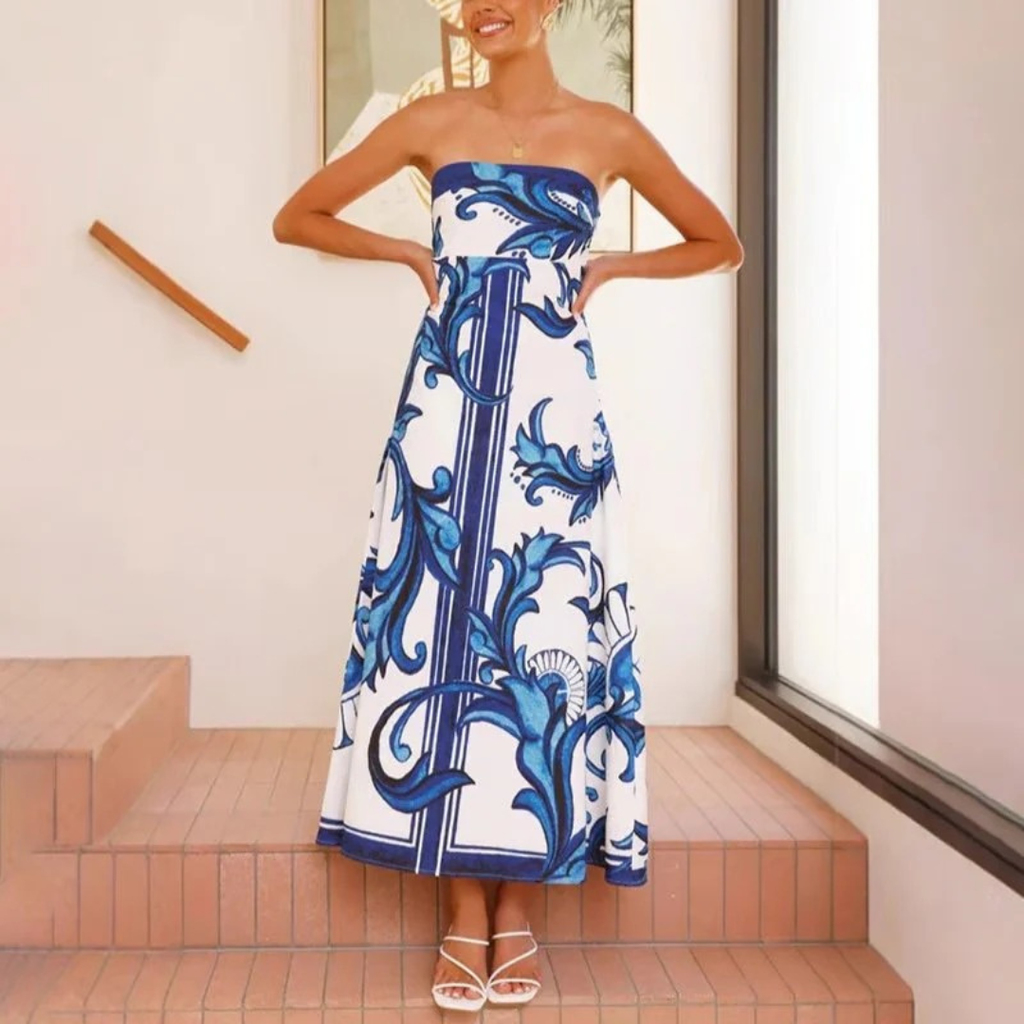 Anneliese | Damen Stilvolles Sommer Maxikleid