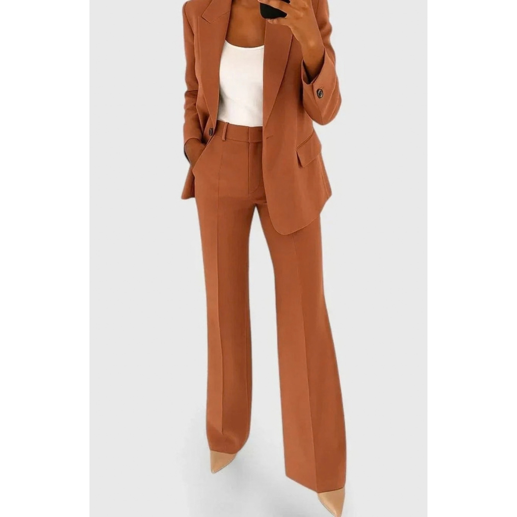 Annemarie | Damen Hosenanzug Zweiteiler mit Blazer und Schlaghose