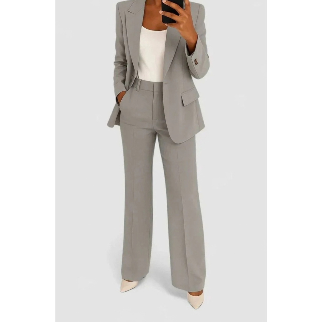 Annemarie | Damen Hosenanzug Zweiteiler mit Blazer und Schlaghose