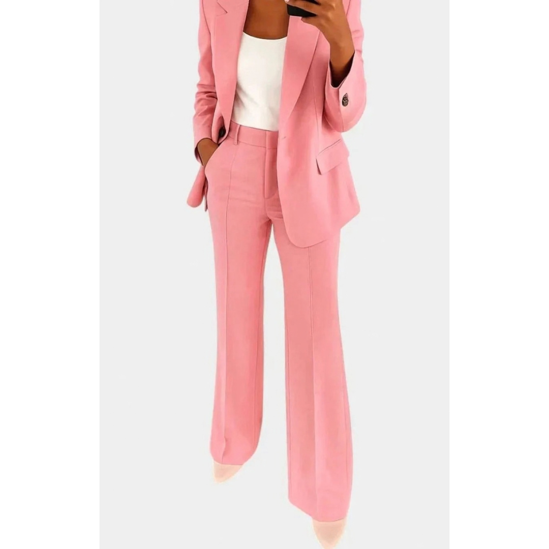Annemarie | Damen Hosenanzug Zweiteiler mit Blazer und Schlaghose