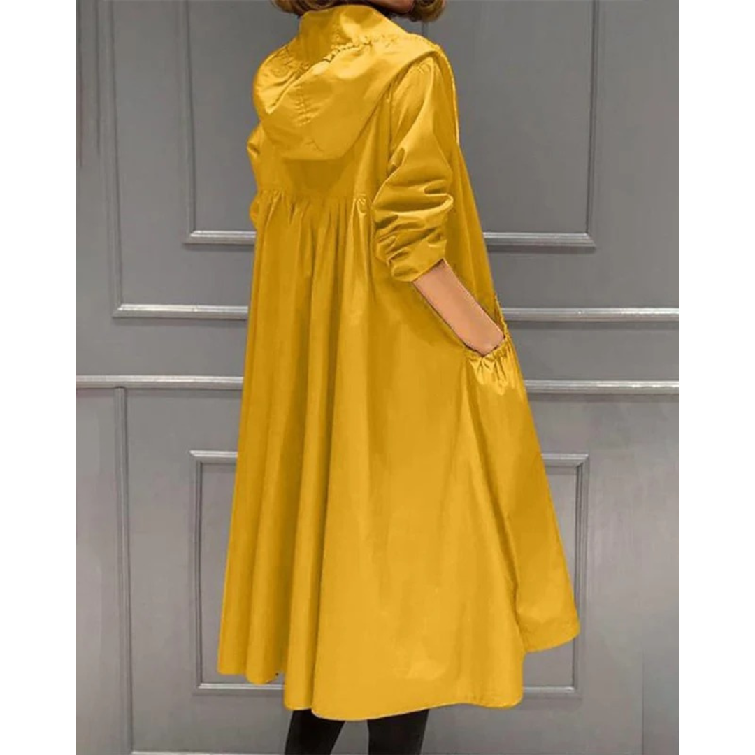 Annika | Damen Modern Trench Coat mit Kapuze