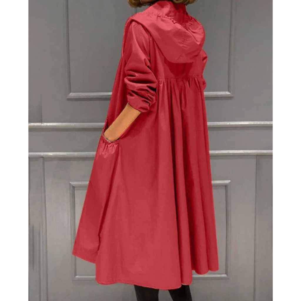 Annika | Damen Modern Trench Coat mit Kapuze
