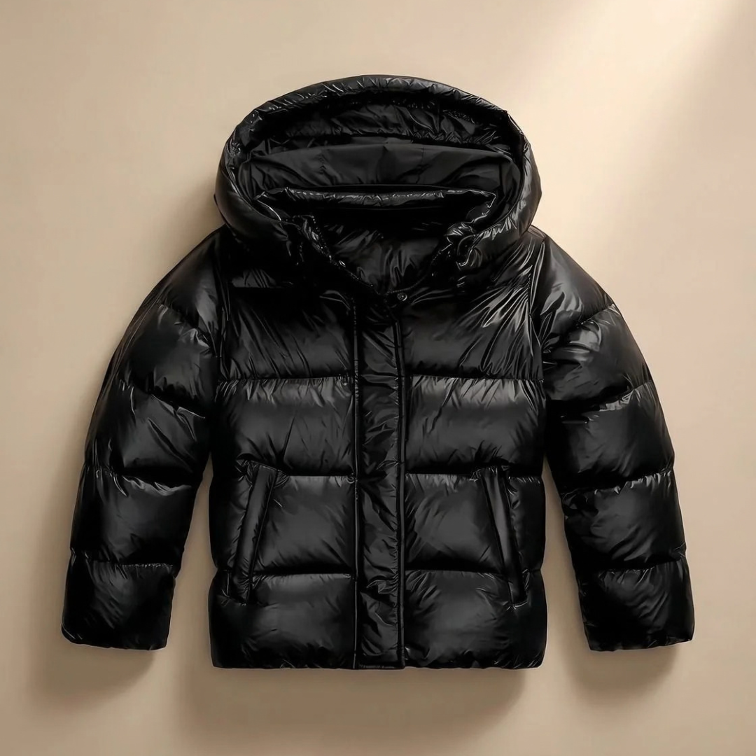 Astrid | Damen Puffer Winterjacke mit Kapuze