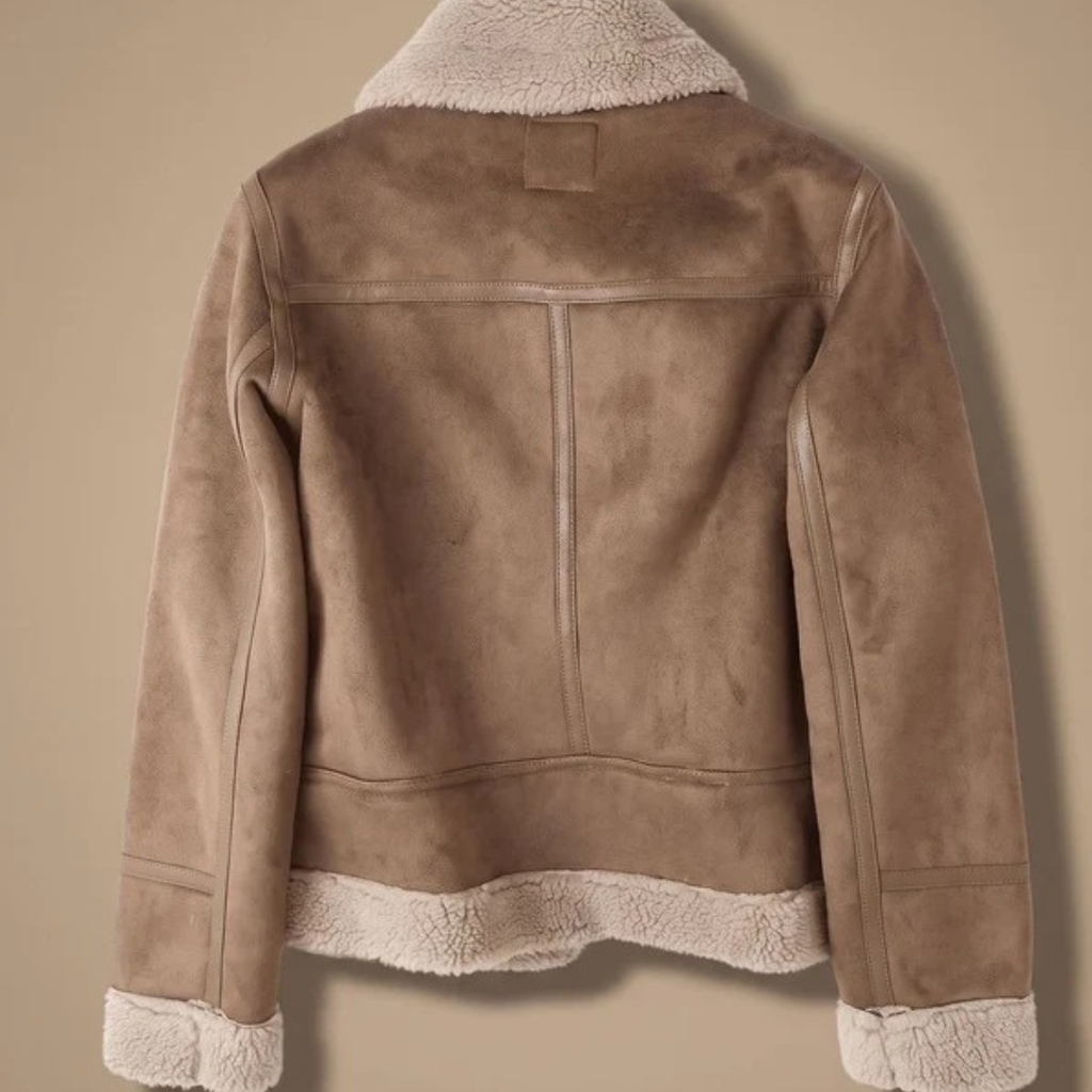 Aurea | Damen Winterjacke mit Gürtel und Teddy Details