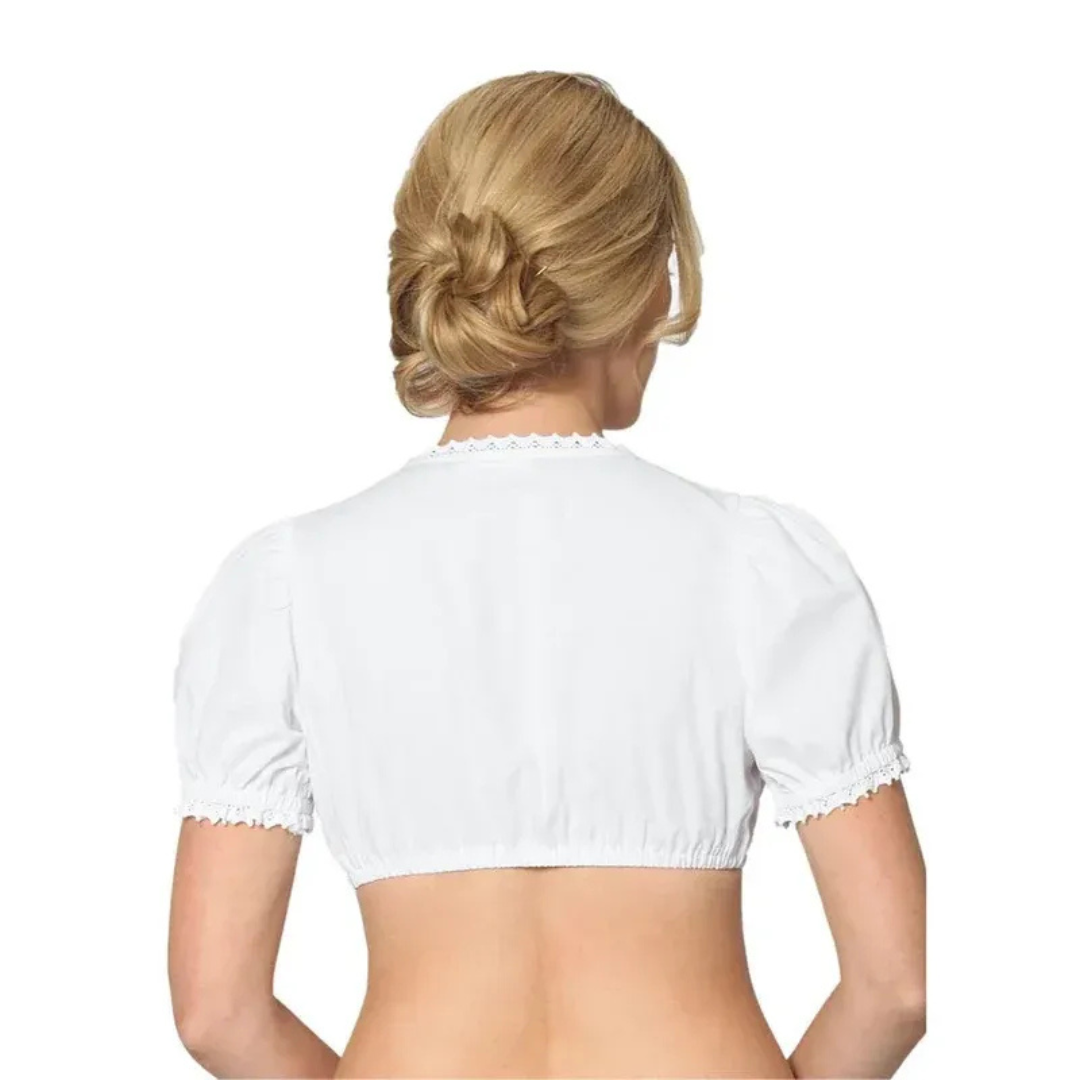 Aurelia | Damen Moderne Weiße Oktoberfest Dirndlbluse