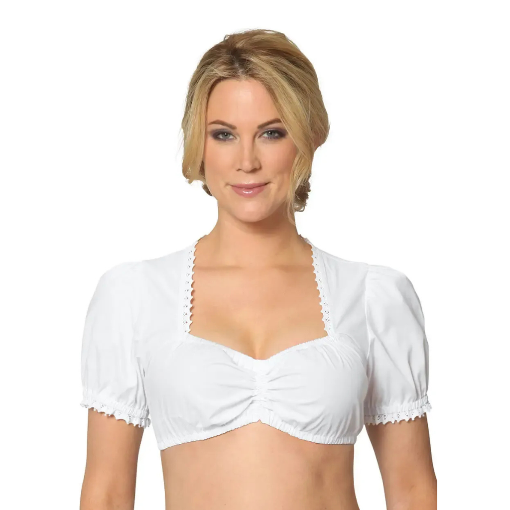 Aurelia | Damen Moderne Weiße Oktoberfest Dirndlbluse