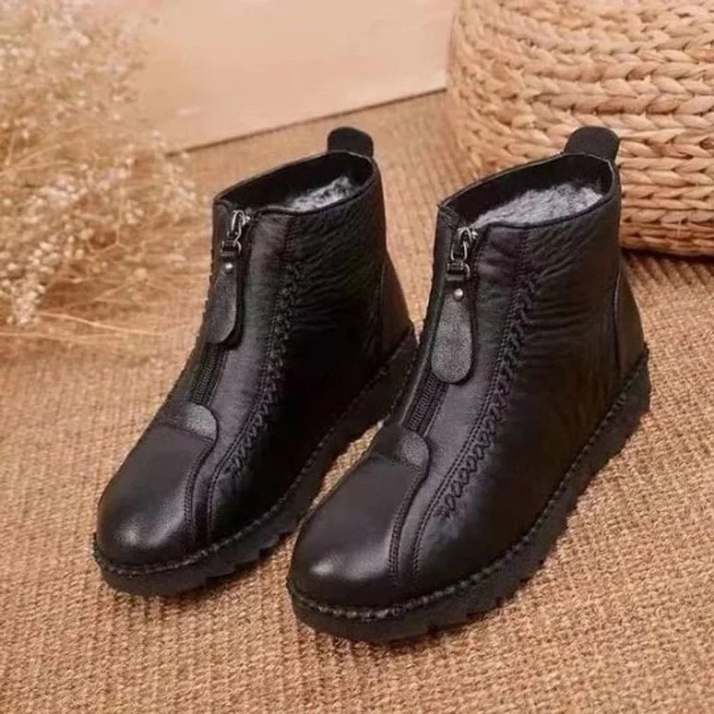 Aurora | Damen Orthopädische Gefütterte Stiefeletten mit Reißverschluss und Stabiler Sohle