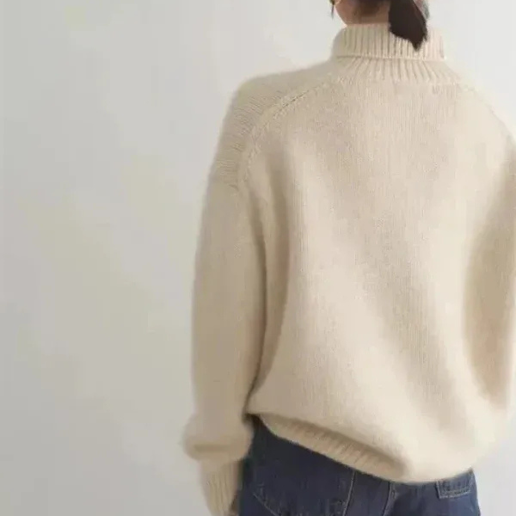 Barbara | Damen Langarm Rollkragenpullover mit schlichtem Design