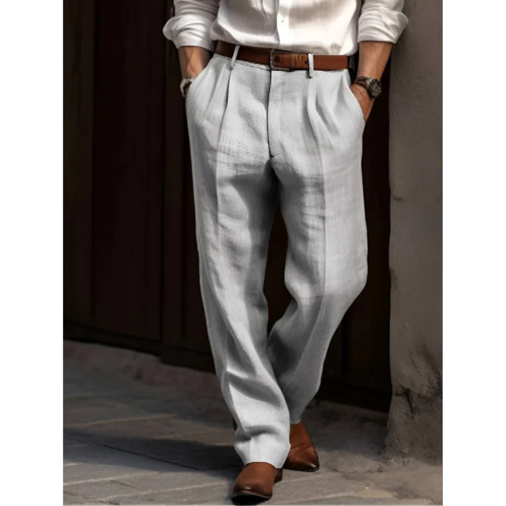 Ben | Herren Freizeit Hose mit Falten