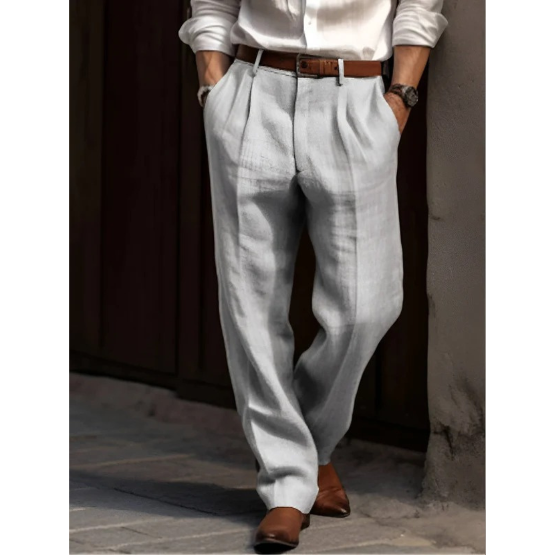 Ben | Herren Freizeit Hose mit Falten