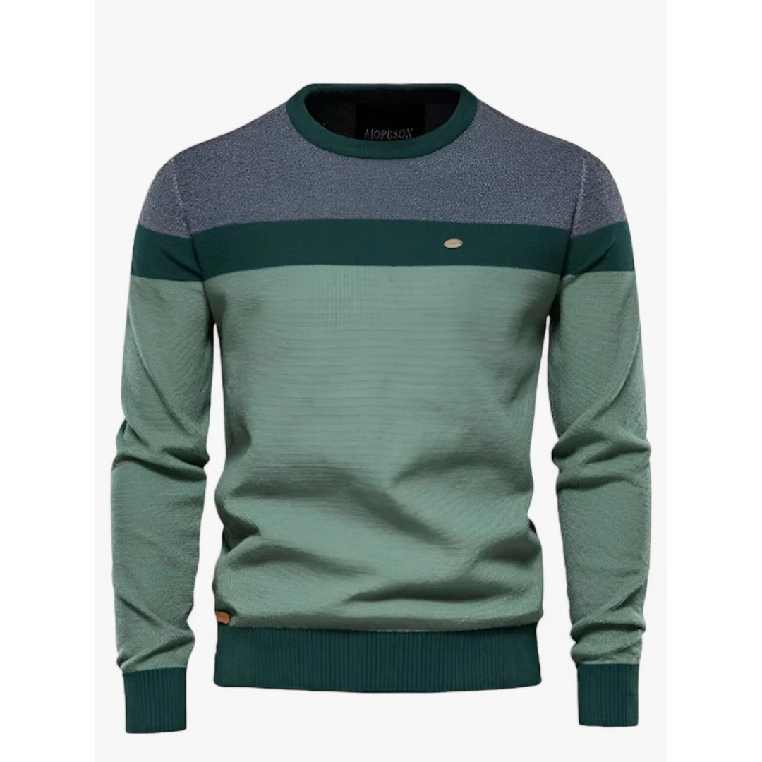 Benedikt | Herren Pullover Mit Kontrast Design Und Langarm Schnitt