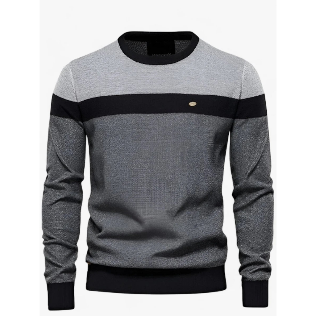 Benedikt | Herren Pullover Mit Kontrast Design Und Langarm Schnitt
