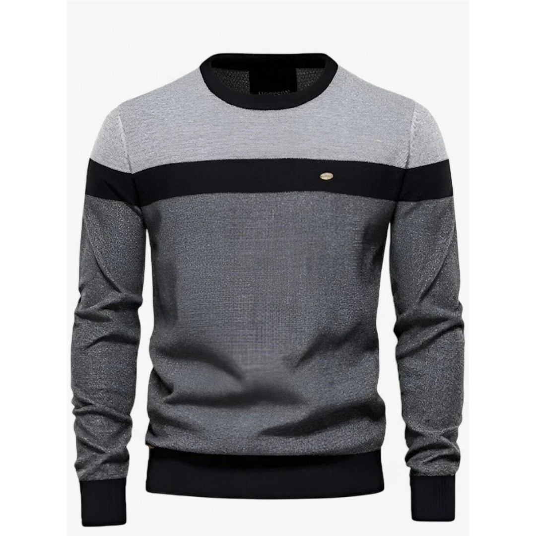 Benedikt | Herren Pullover Mit Kontrast Design Und Langarm Schnitt
