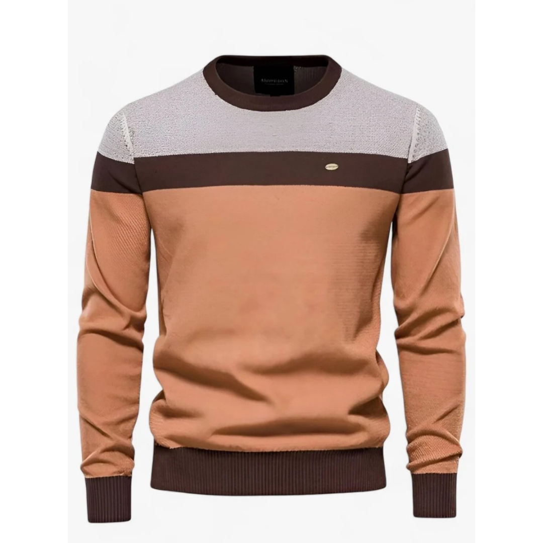 Benedikt | Herren Pullover Mit Kontrast Design Und Langarm Schnitt