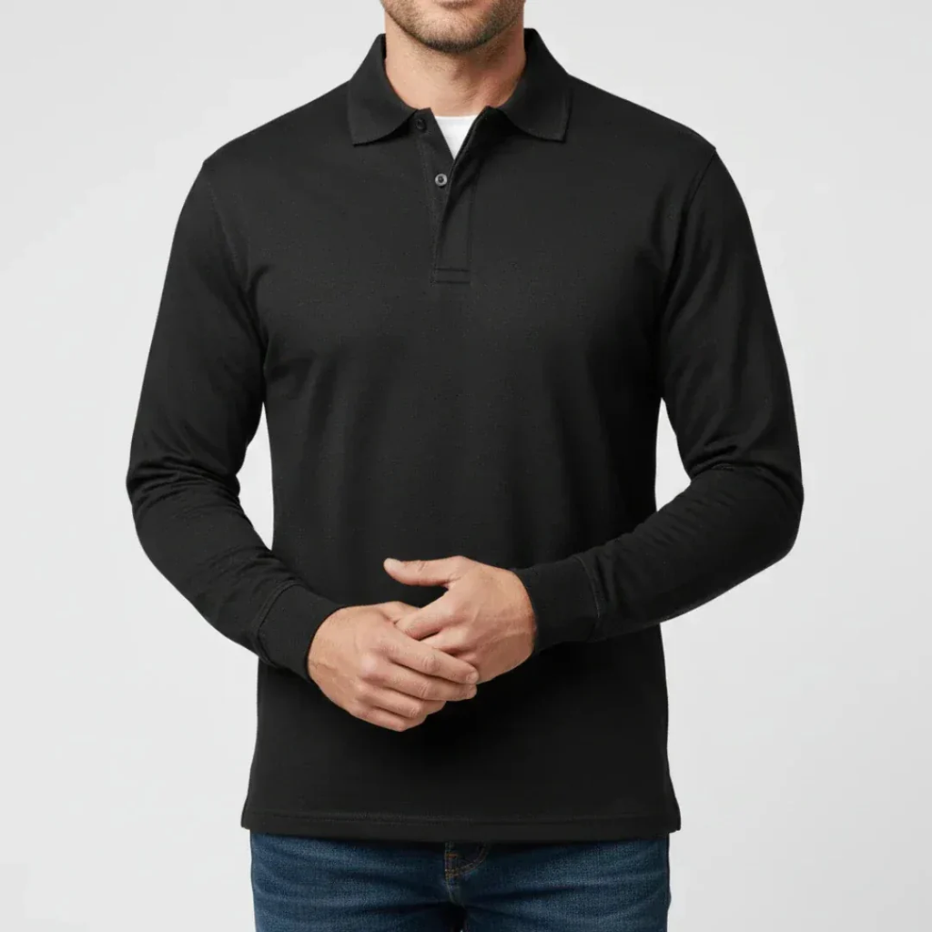 Bennet | Herren Poloshirt Schlicht Langarm Freizeit