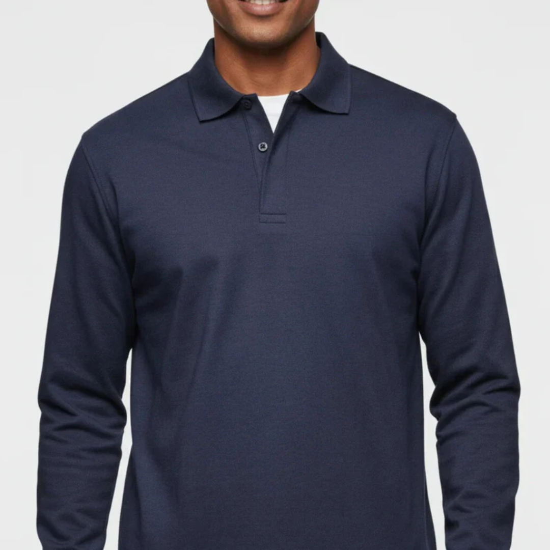 Bennet | Herren Poloshirt Schlicht Langarm Freizeit