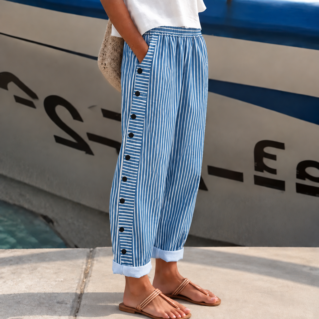 Berta | Damen Sommer Hose Mit Taschen