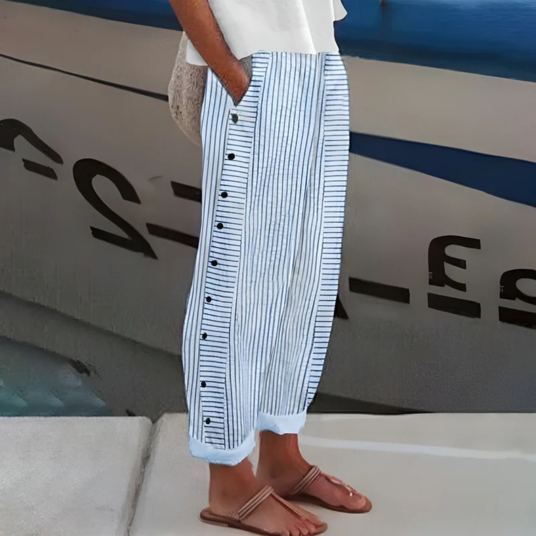 Berta | Damen Sommer Hose Mit Taschen