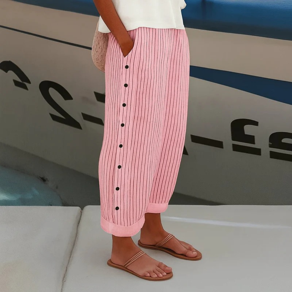 Berta | Damen Sommer Hose Mit Taschen