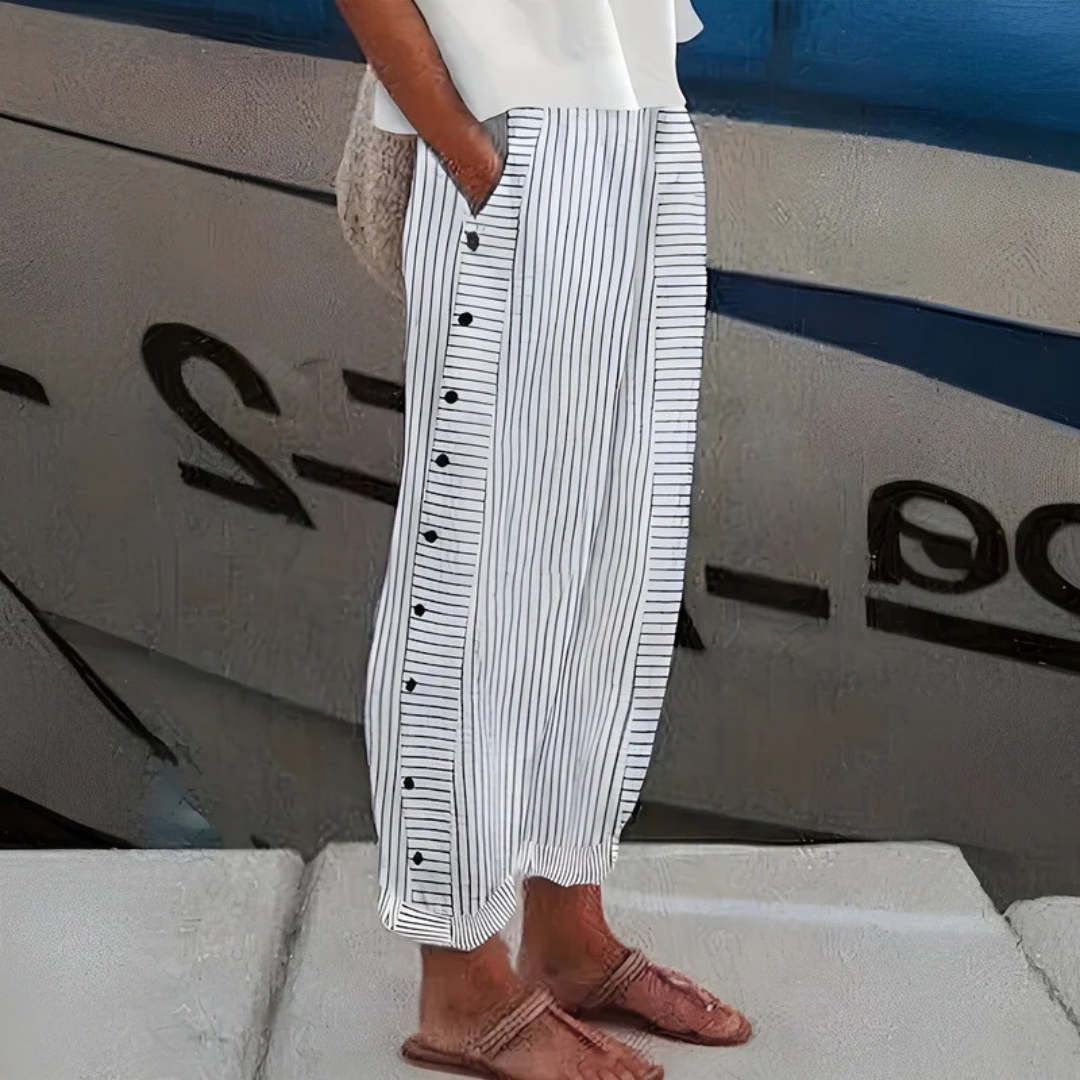 Berta | Damen Sommer Hose Mit Taschen