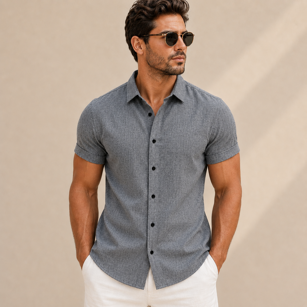 Bertram | Herren Sommer Hemd Schlicht