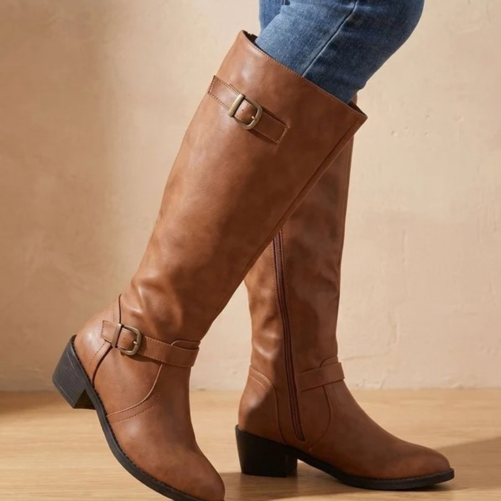 Bettina | Damen Orthopädische Stiefel mit Schnallen und Absatz