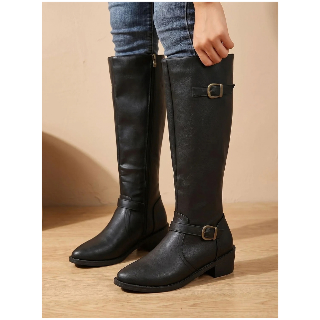 Bettina | Damen Orthopädische Stiefel mit Schnallen und Absatz