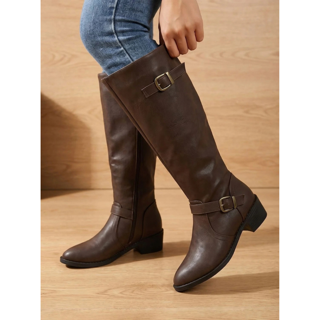 Bettina | Damen Orthopädische Stiefel mit Schnallen und Absatz