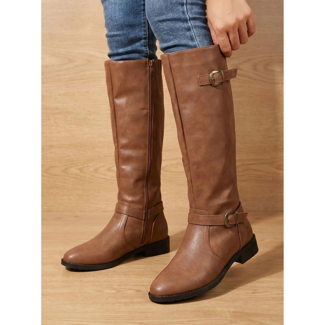Bettina | Damen Orthopädische Stiefel mit Schnallen und Absatz