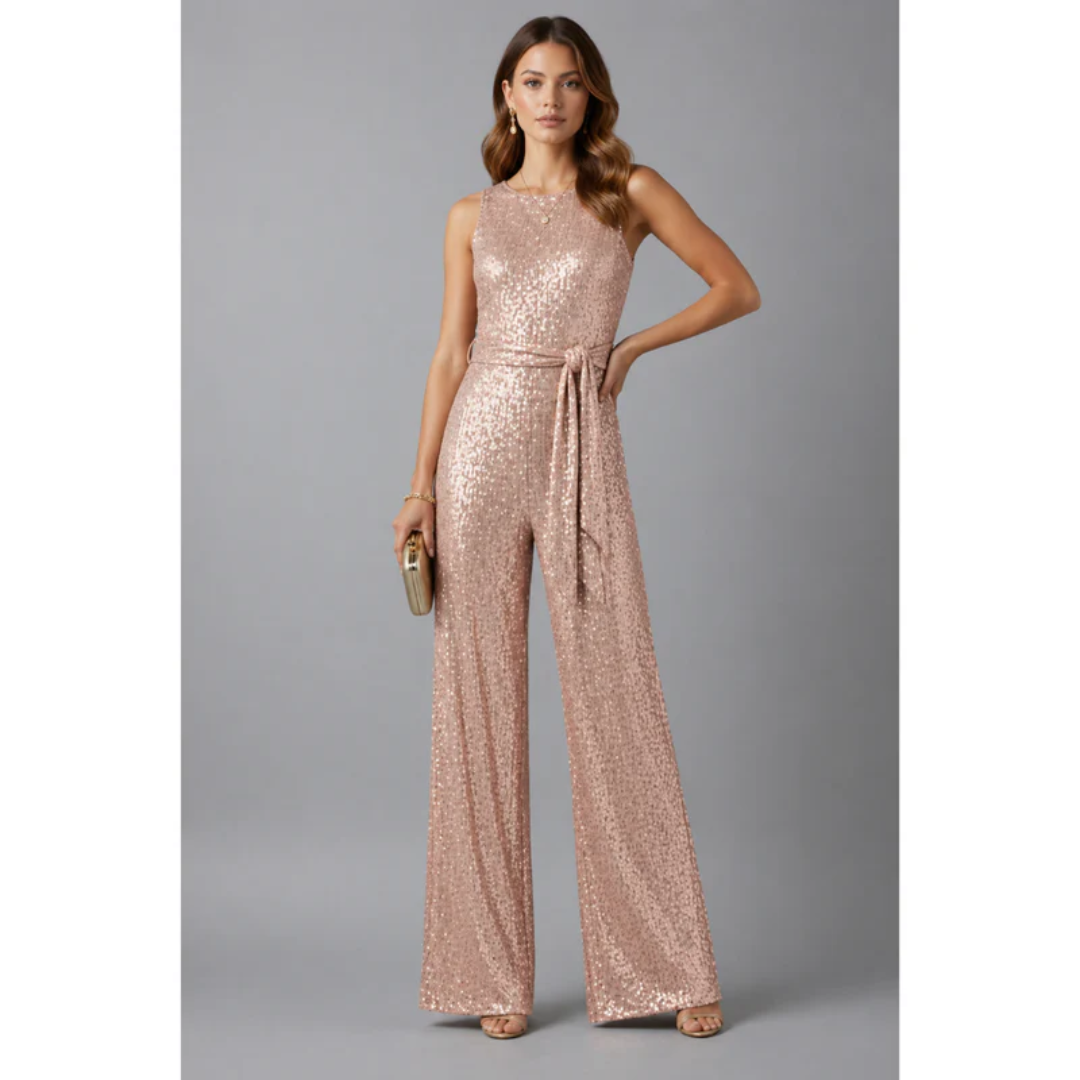 Bianca | Damen Jumpsuit Für Abend Mit Pailletten