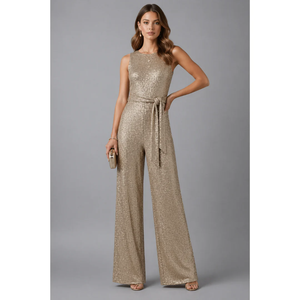 Bianca | Damen Jumpsuit Für Abend Mit Pailletten