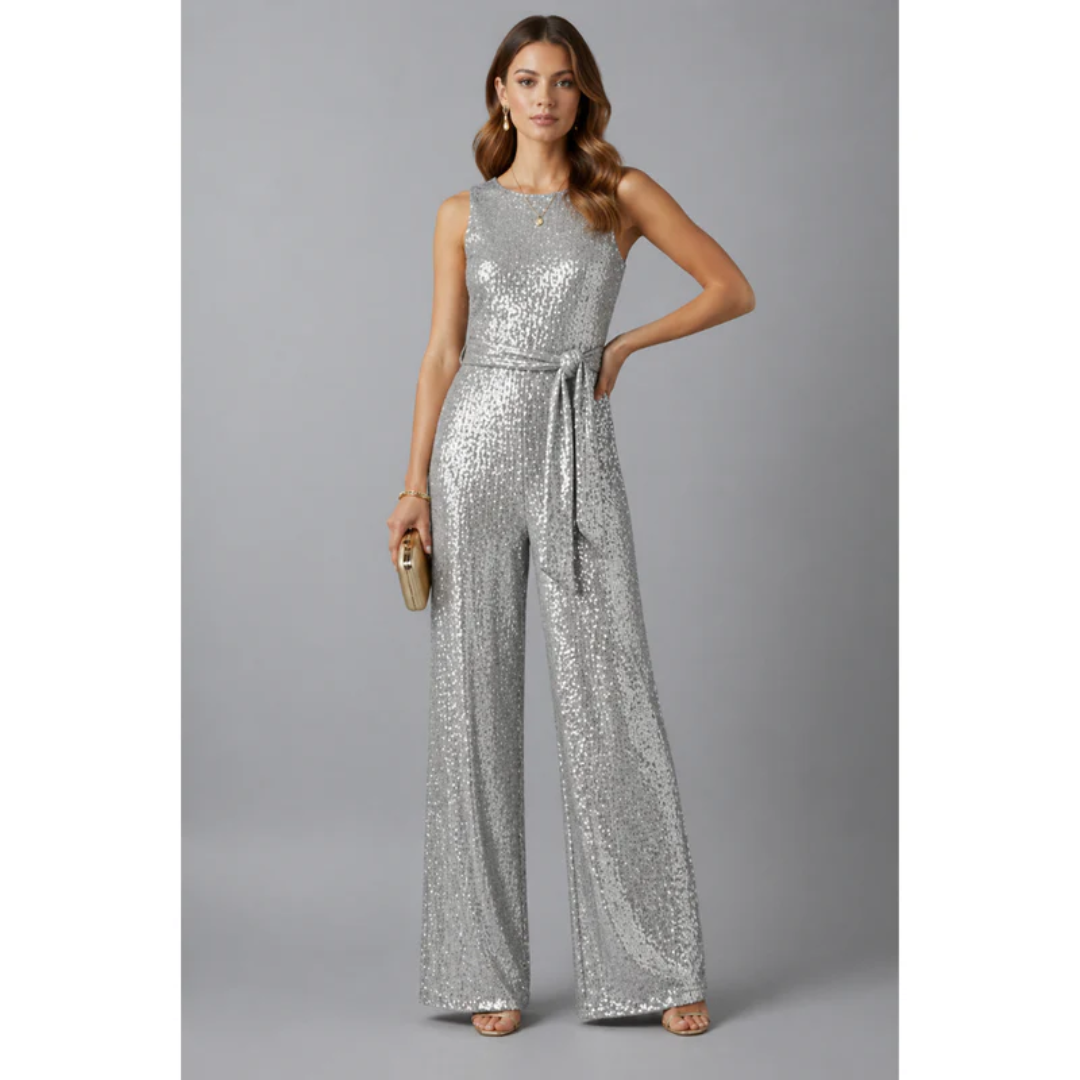 Bianca | Damen Jumpsuit Für Abend Mit Pailletten