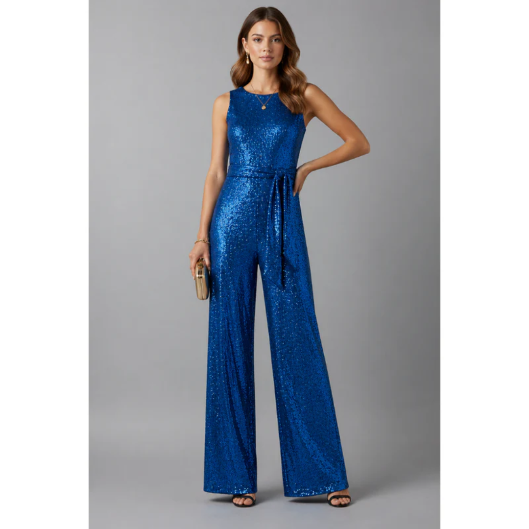 Bianca | Damen Jumpsuit Für Abend Mit Pailletten