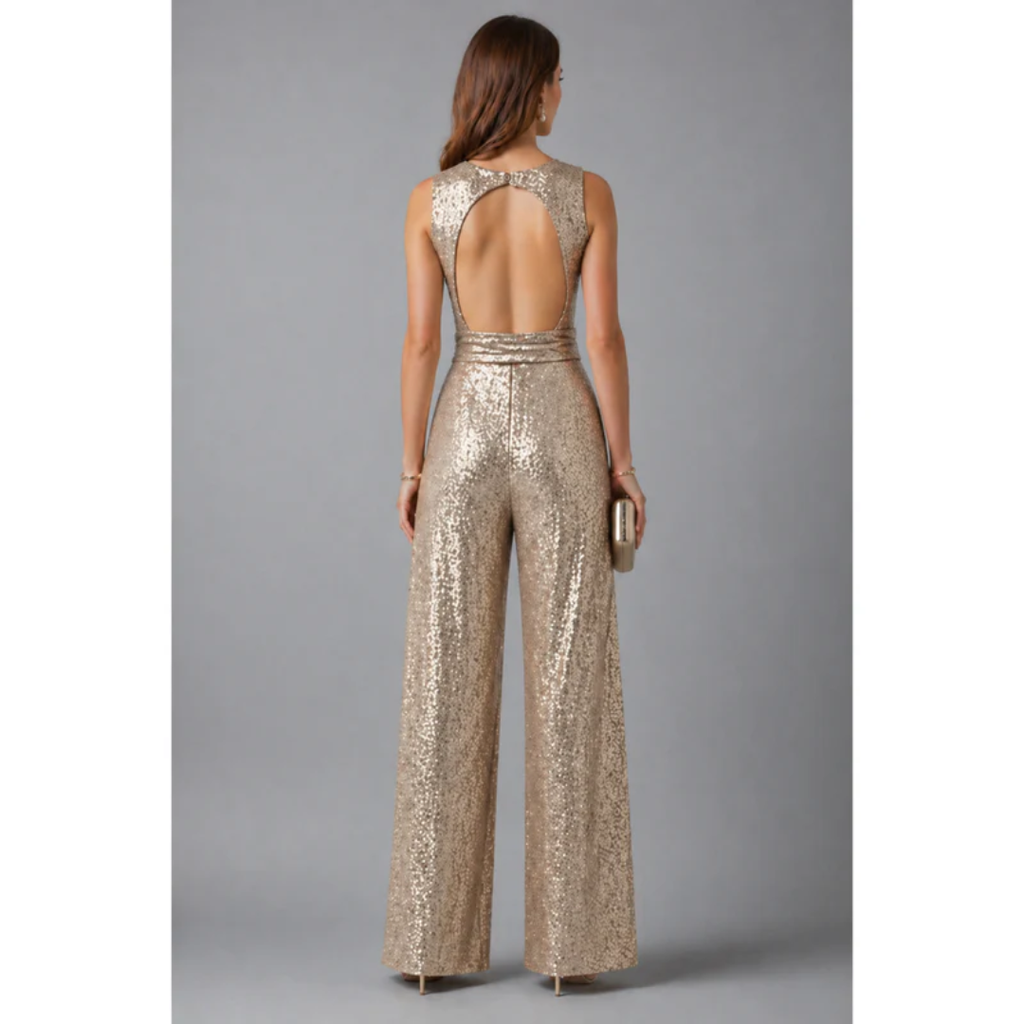 Bianca | Damen Jumpsuit Für Abend Mit Pailletten