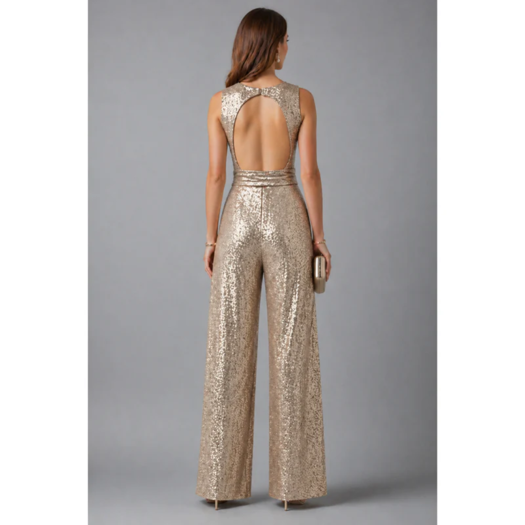 Bianca | Damen Jumpsuit Für Abend Mit Pailletten