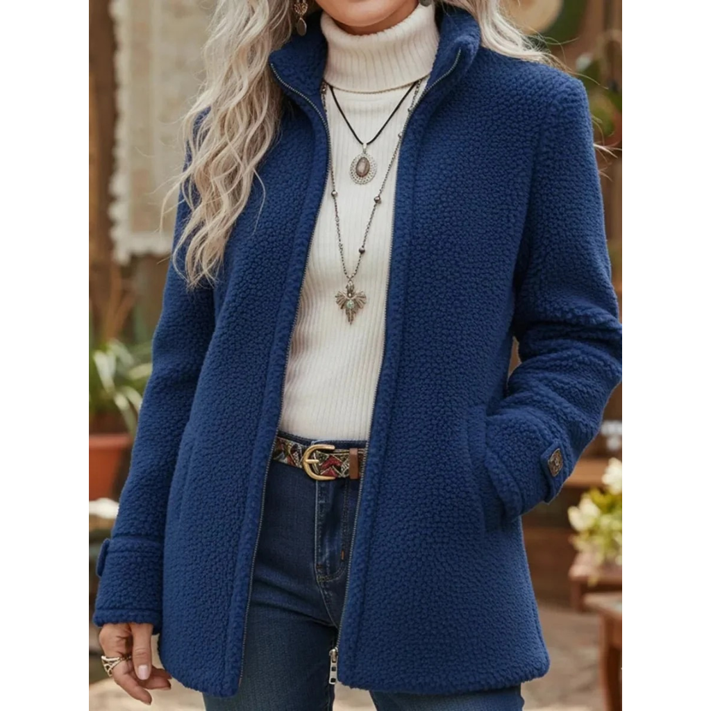 Brigitte | Damen Fleece Winterjacke mit Reißverschluss