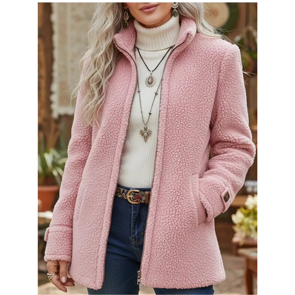 Brigitte | Damen Fleece Winterjacke mit Reißverschluss