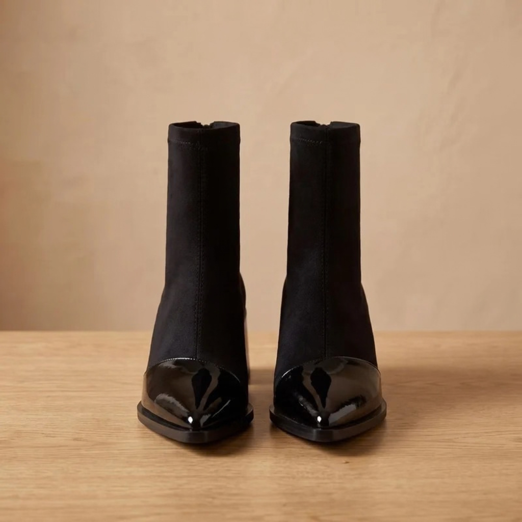Brigitte | Damen Orthopädische Stiefeletten mit spitzem Design