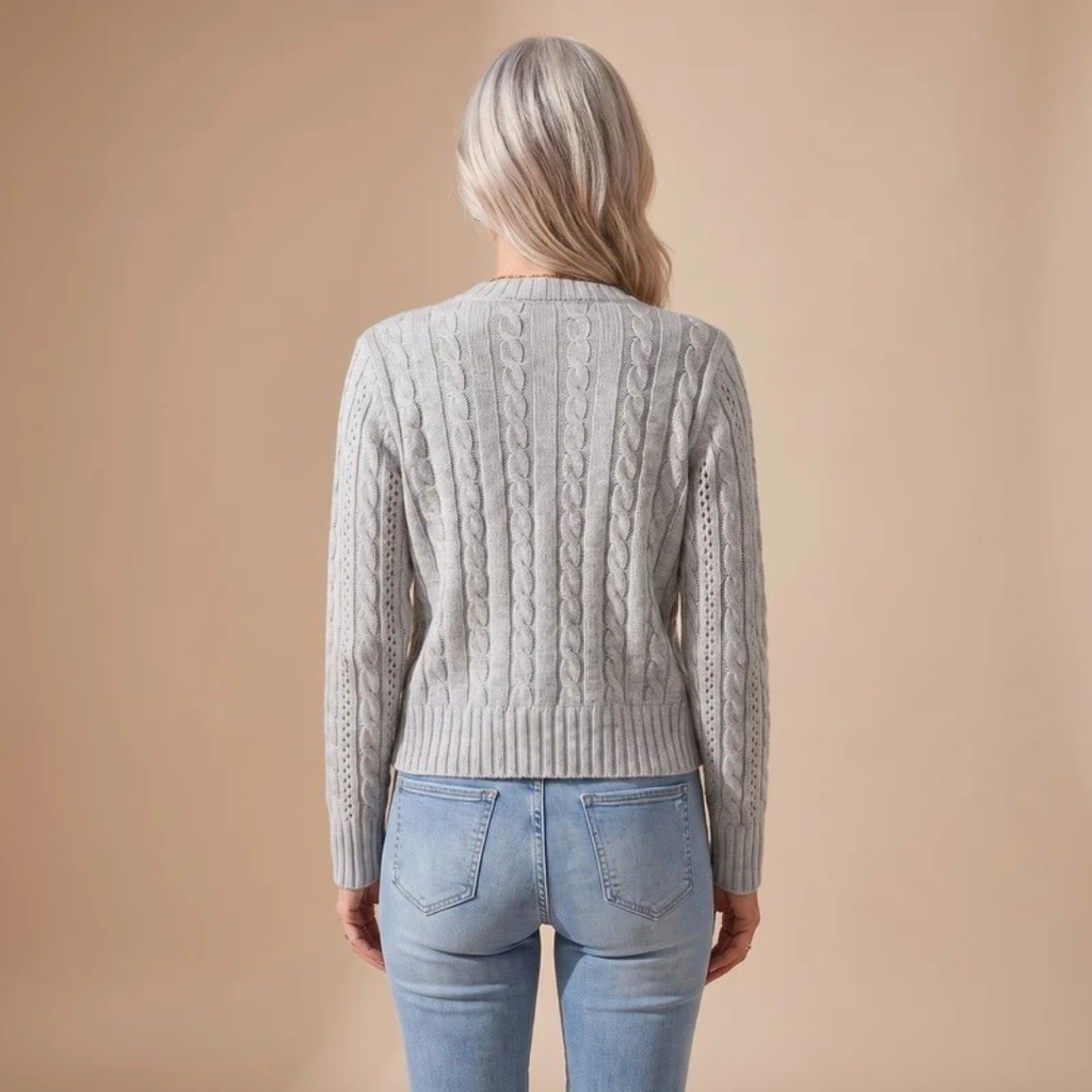 Britta | Damen Strickjacke mit Knöpfen