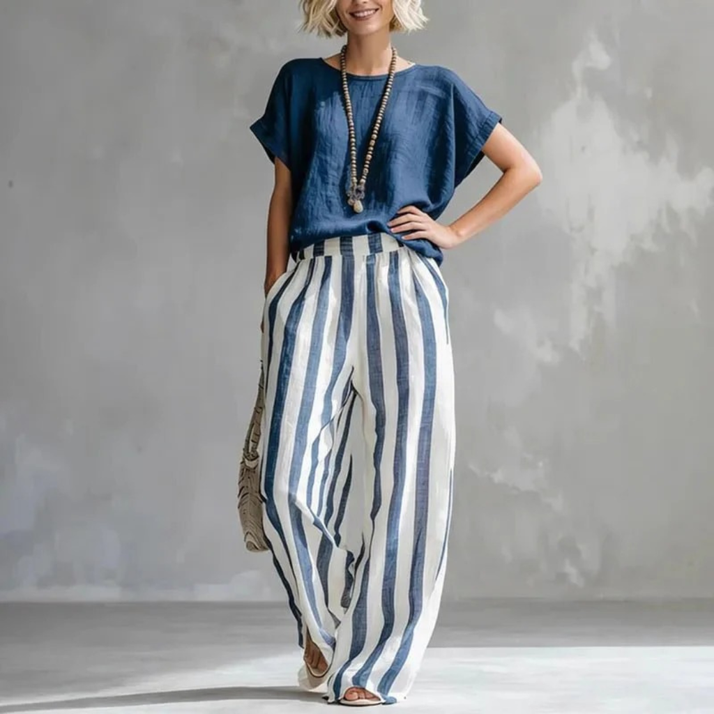 Brunhild | Damen Leichtes Sommer Zweiteiler Set