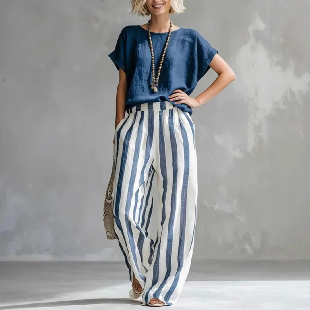 Brunhild | Damen Leichtes Sommer Zweiteiler Set