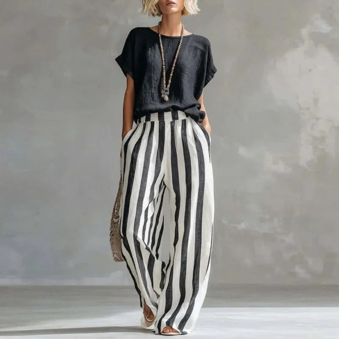 Brunhild | Damen Leichtes Sommer Zweiteiler Set